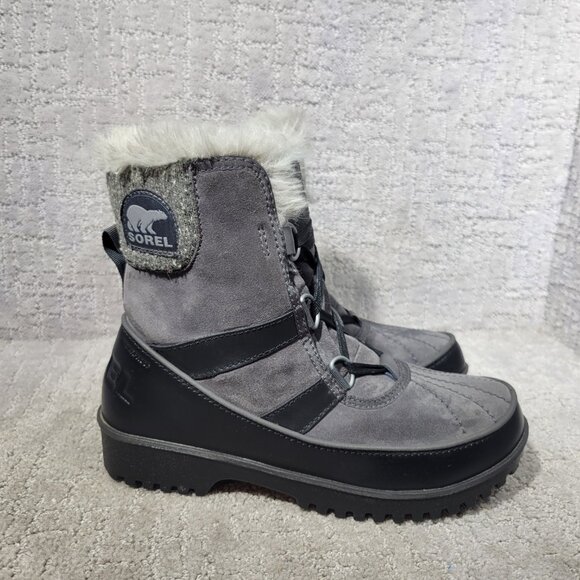 Sorel Tivoli II Women's Size US 6.5 Gray Faux Fur Waterproof Boots LL5312-089. - Picture 3 of 12